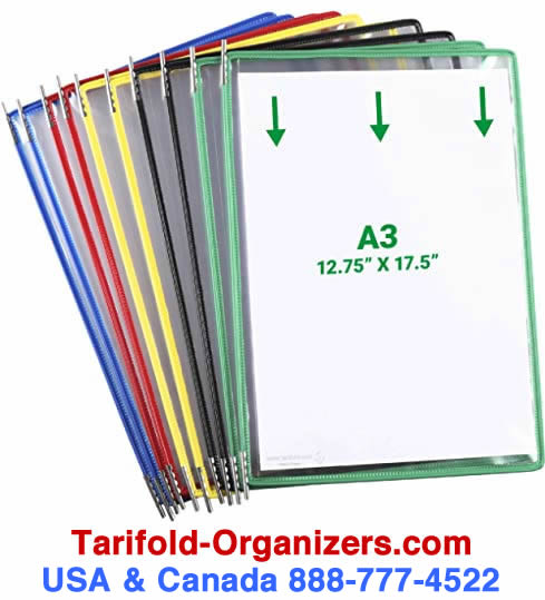 Tarifold Organizers P090-A3-PORTRAIT Pivoting Pockets.
